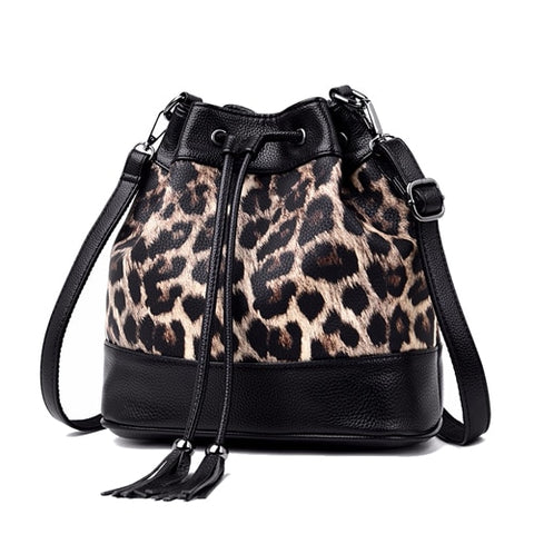Image of Animal Print Drawstring Bucket