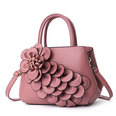 Gorgeous Floral Leather Handbag or Purse with Shoulder or Crossbody strap