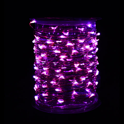 Image of Copper LED wire String Lites AA Battery Operated 33FT 10M 100 led Decorations LED Copper Wire String Fairy Lights Lamps