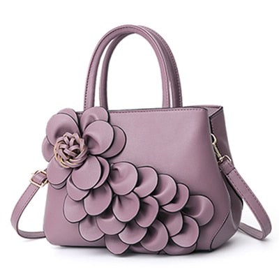 Gorgeous Floral Leather Handbag or Purse with Shoulder or Crossbody strap