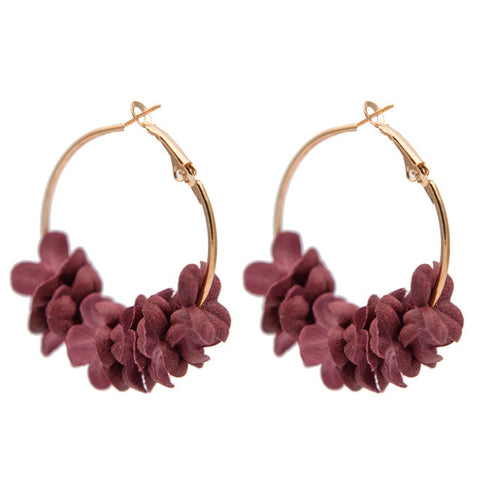 Image of Flower Drop Earrings Colorful Petals