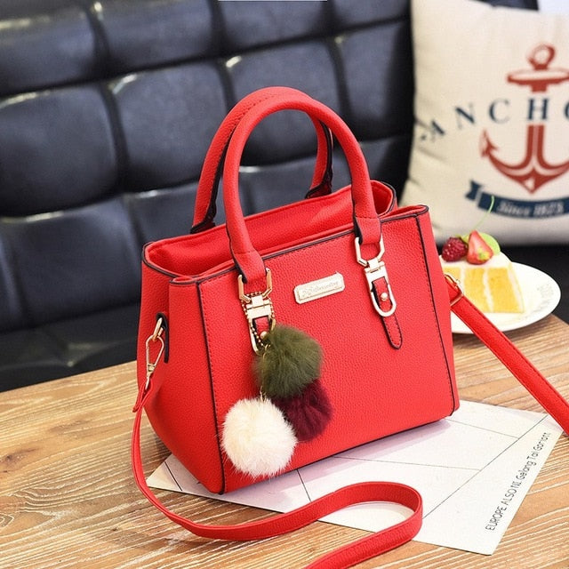 Luxury Handbag with decorative fur