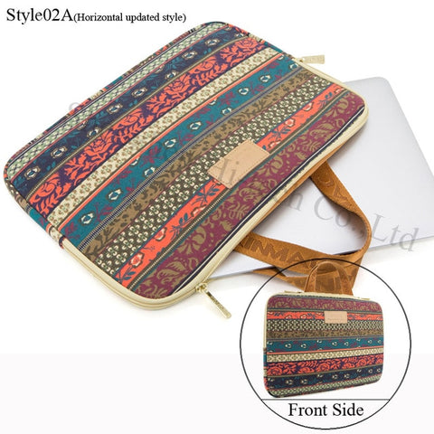 Image of Genuine Bohemia Laptop Bag National Style Shockproof Waterproof Laptop Sleeve Notebook Case For Macbook 10/11/12/13.3/14/15/17"