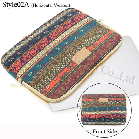 Image of Genuine Bohemia Laptop Bag National Style Shockproof Waterproof Laptop Sleeve Notebook Case For Macbook 10/11/12/13.3/14/15/17"