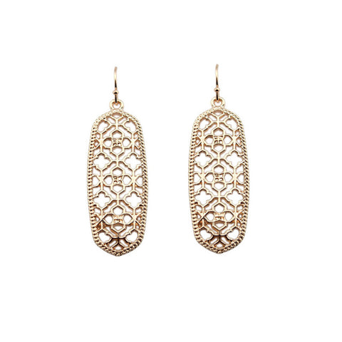 Image of Inspired Hollowed Dangle Drop Earrings