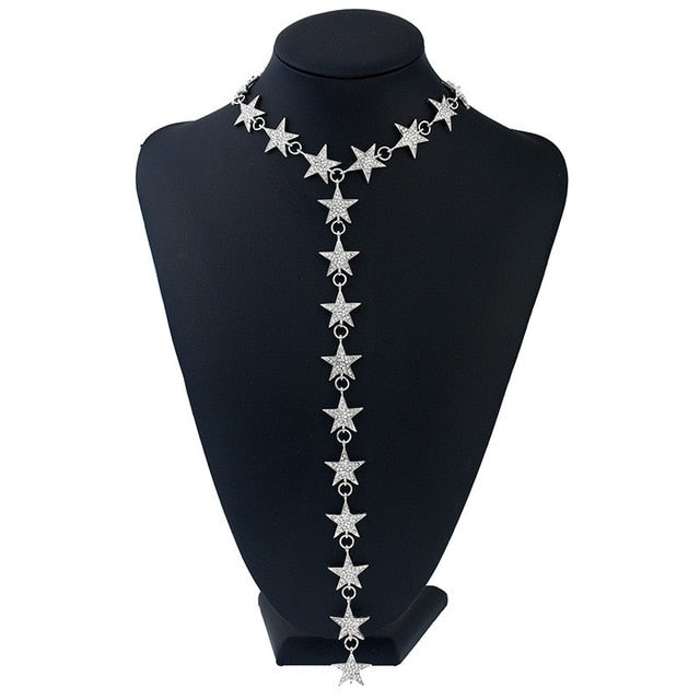 Feel like a Star Multi-Layer Star Drop Necklace