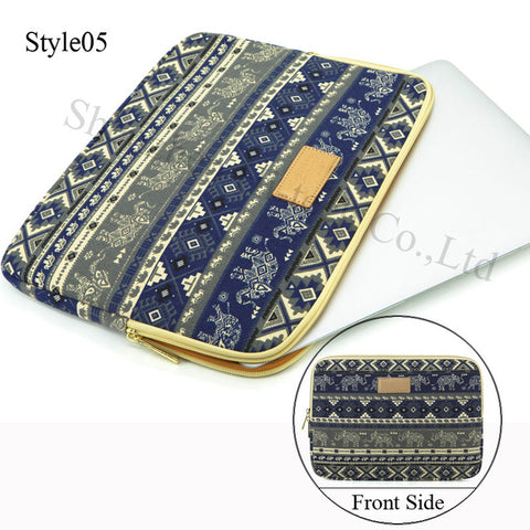 Image of Genuine Bohemia Laptop Bag National Style Shockproof Waterproof Laptop Sleeve Notebook Case For Macbook 10/11/12/13.3/14/15/17"
