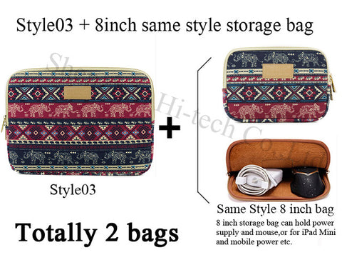 Image of Genuine Bohemia Laptop Bag National Style Shockproof Waterproof Laptop Sleeve Notebook Case For Macbook 10/11/12/13.3/14/15/17"