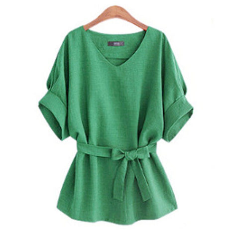 Image of Plus Size Blouse Linen Tunic sizes to 5XL