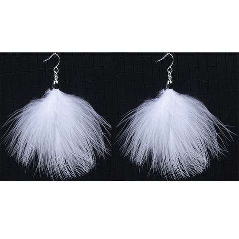 Image of Bohemian Handmade Feather Earrings