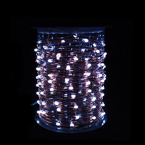 Image of Copper LED wire String Lites AA Battery Operated 33FT 10M 100 led Decorations LED Copper Wire String Fairy Lights Lamps