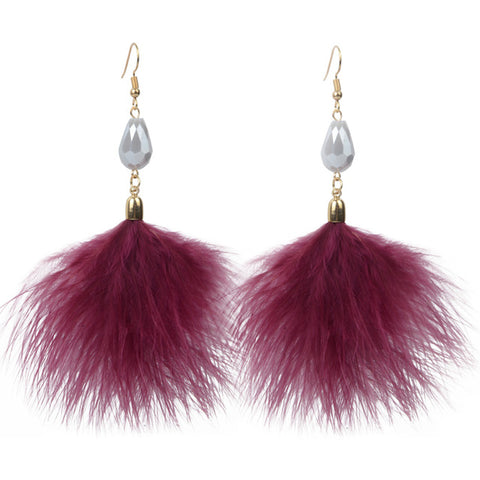 Image of Bohemian Handmade Feather Earrings