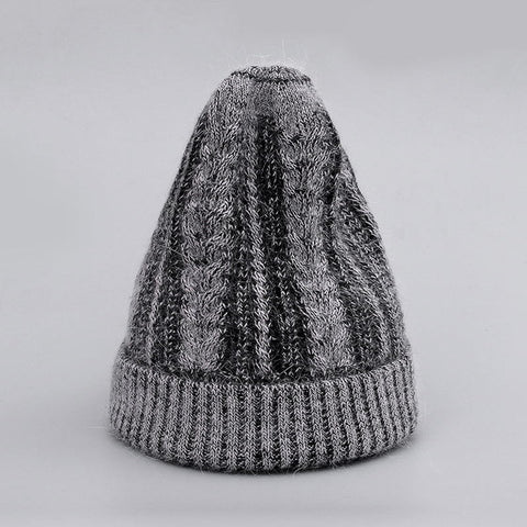 Image of Winter Hat Real Rabbit Fur Unisex Beanie Hat