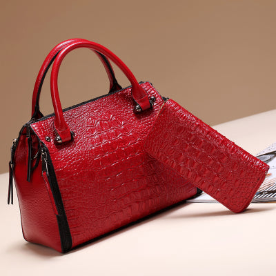 Image of Hot new 2 Set Alligator Luxury Handbags Women Bags Designer Women's Handbags And wallet
