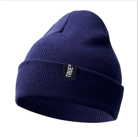 Image of True Knitted Winter Unisex Beanie in Solid Color