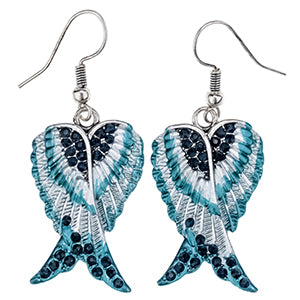 Image of You are My Angel wings dangle drop earrings