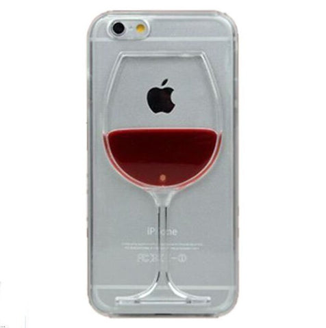 Image of Red Wine Cup Liquid Transparent Case For Apple iPhone 7 7 plus 6 6S plus 5 5S 5C 4 4S Phone Cases Back Covers