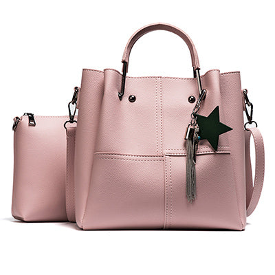 Image of New Casual Tassel Women Bag PU Leather Composite Bags Ladies large Capacity With Messenger Bags