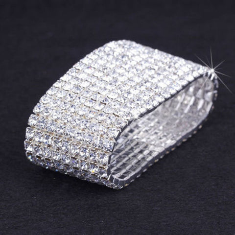 Image of Hot Bling Rhinestone Stretch Bangle Bracelet