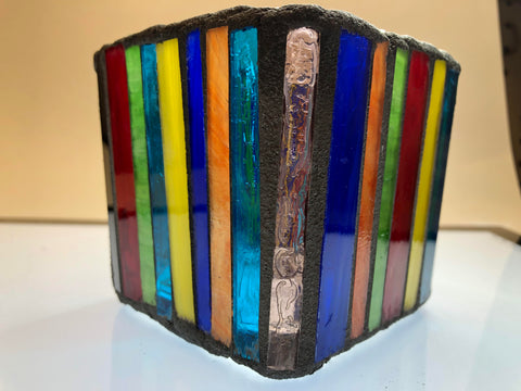 Image of Tulip Mosaic Glass Votive