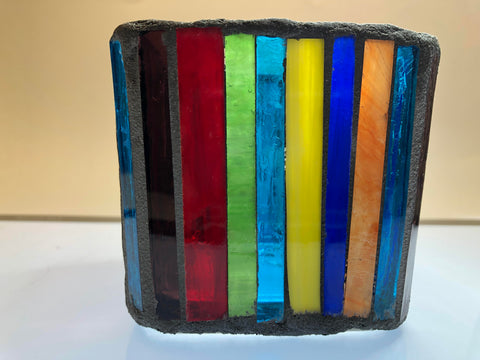 Image of Tulip Mosaic Glass Votive