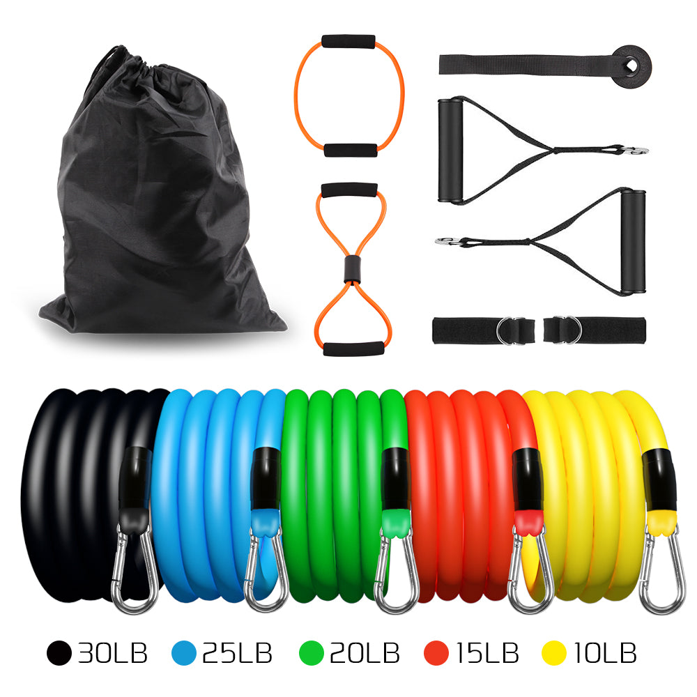 11PCS/ 13PCS Fitness Resistance Bands Workout Exercise Yoga Set Fitness Tube Yoga Stretch Training Home Gyms Elastic Pull Rope Resistance bands