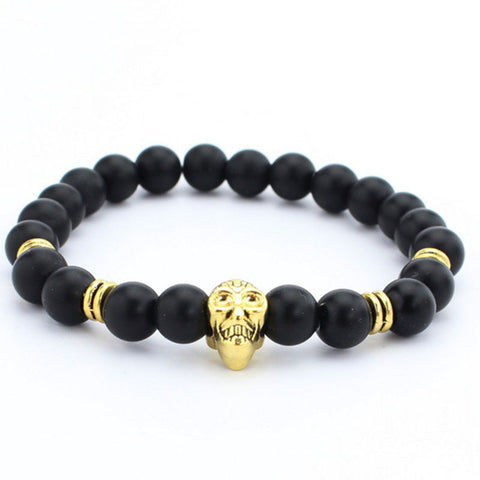 Image of High quality matte beads bracelets Spartan warrior Mask bracelet