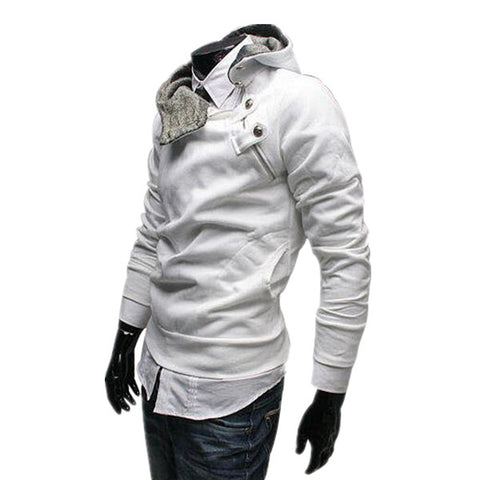 Image of 2017 Men's Casual Hoodies Mens Turtleneck Hooded Jumper Thicken Warm  Sweatshirts Big Size M-3XL