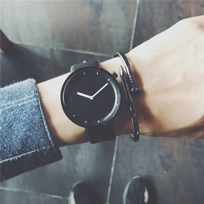 Unisex wristwatches simple casual quartz leather watch waterproof