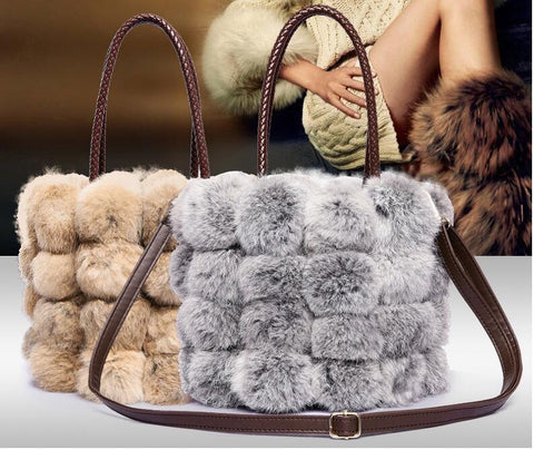 Image of Rabbit Fur Handbag
