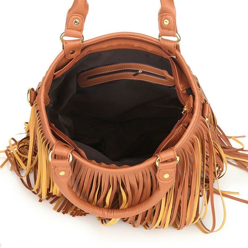 3 Colors fringed Tassel Bags Fringe Messenger Shoulder Tassel Bag Handbag Crossbody Satchel Tote Tassel HandbagShoulder Bags