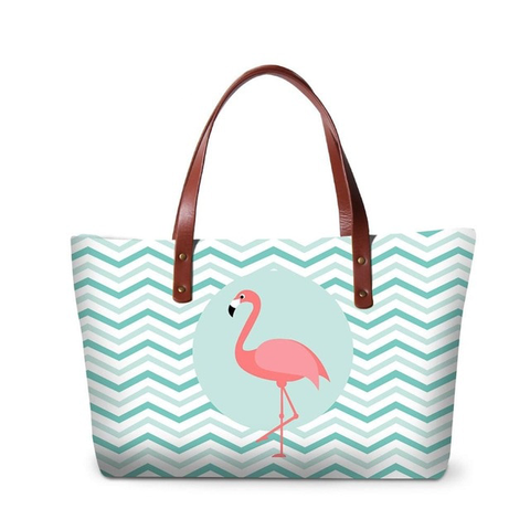 Image of Flamingos Messenger Tote Bag