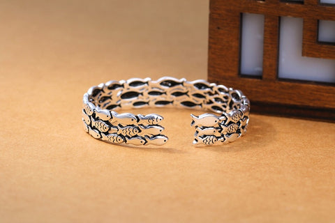 Image of 925 Sterling Silver Fish Bracelet