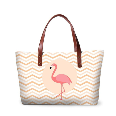 Image of Flamingos Messenger Tote Bag