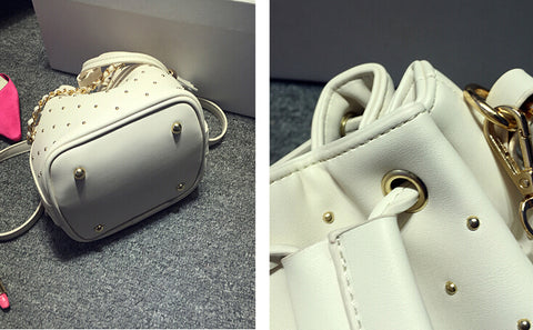 Image of Drawstring Bucket Bag Crossbody Messenger Bags Designer Handbag