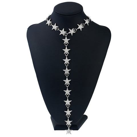 Image of Feel like a Star Multi-Layer Star Drop Necklace