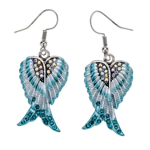 Image of You are My Angel wings dangle drop earrings