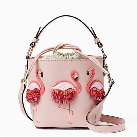 Image of Flamingo bucket bag