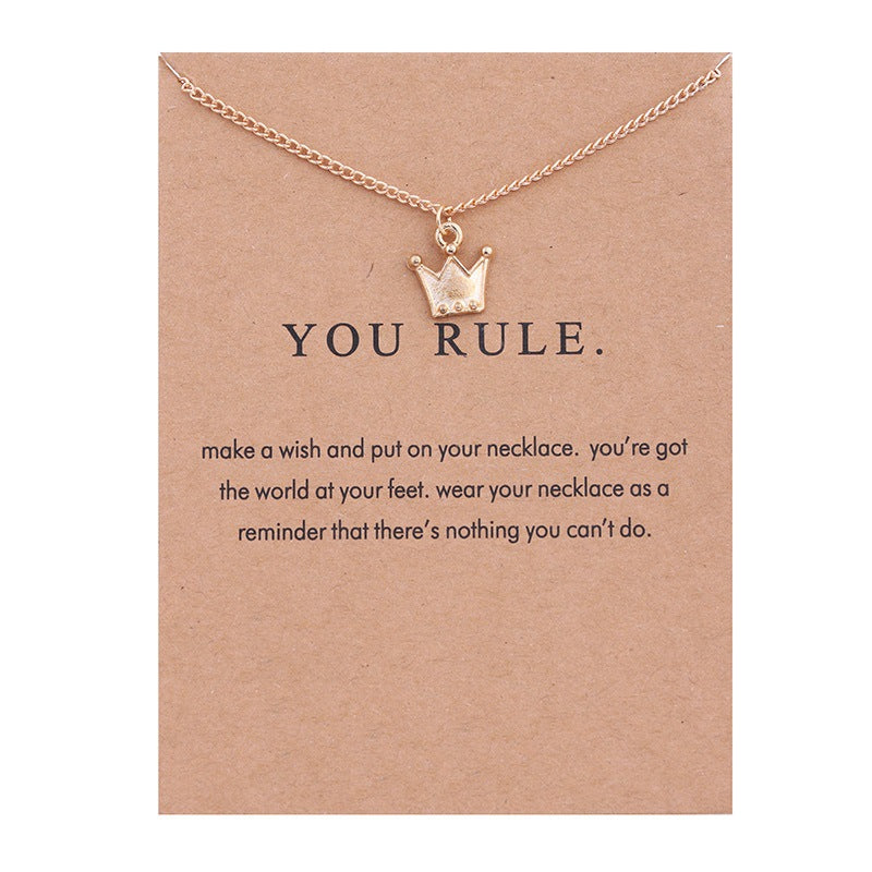 Make a wish and You Rule Crown Necklace