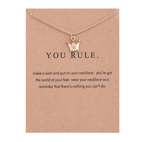 Image of Make a wish and You Rule Crown Necklace