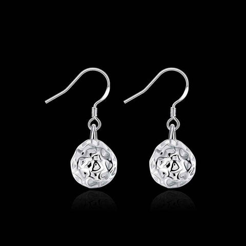 Image of Silver plated earrings with heart cut-outs