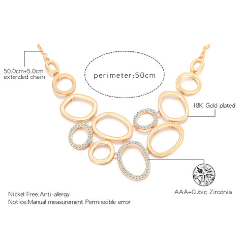 Image of Elegant Ovals & Circles Necklace
