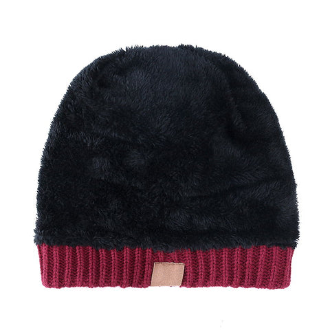 Image of Knitted Beanie with faux fur