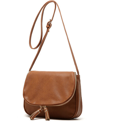 Image of Tassel Women Bag Leather Handbags Cross Body Shoulder Messenger