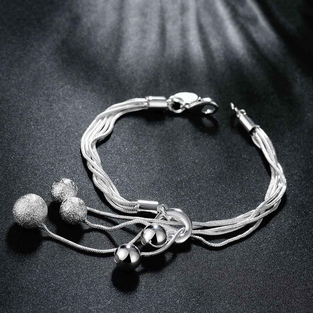 Silver plated Strand Sand beads bracelet