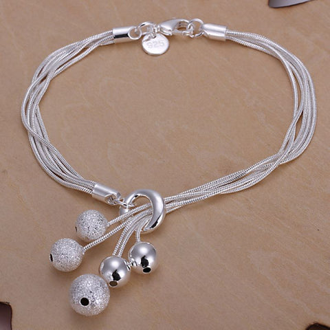 Image of Silver plated Strand Sand beads bracelet