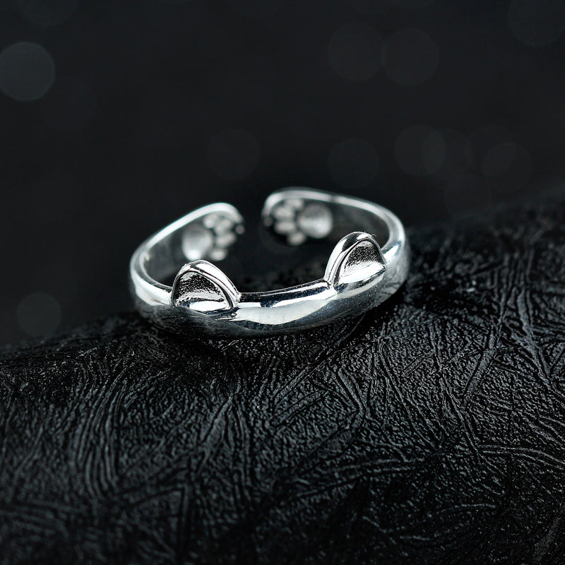 925 Silver Cat Ring
