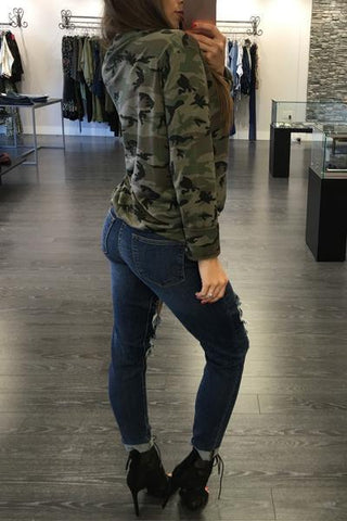 Image of Take Me Hunting Laced-up Camo Shirt