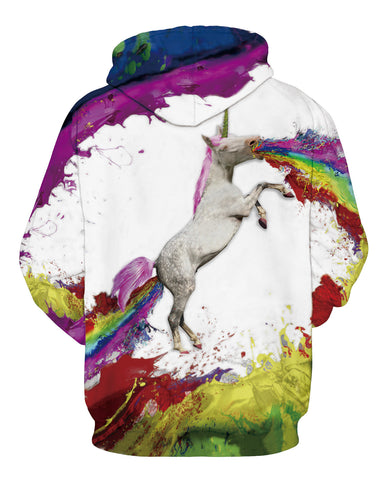Image of Unicorn Rainbow Horse Digital Printing Hooded Hoodies For Men/Women 3d Sweatshirts Long Sleeve Hoody Cap Pullovers
