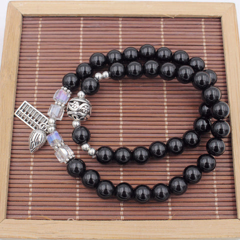 Image of Natural Black Onyx Stress Reducing Bracelets